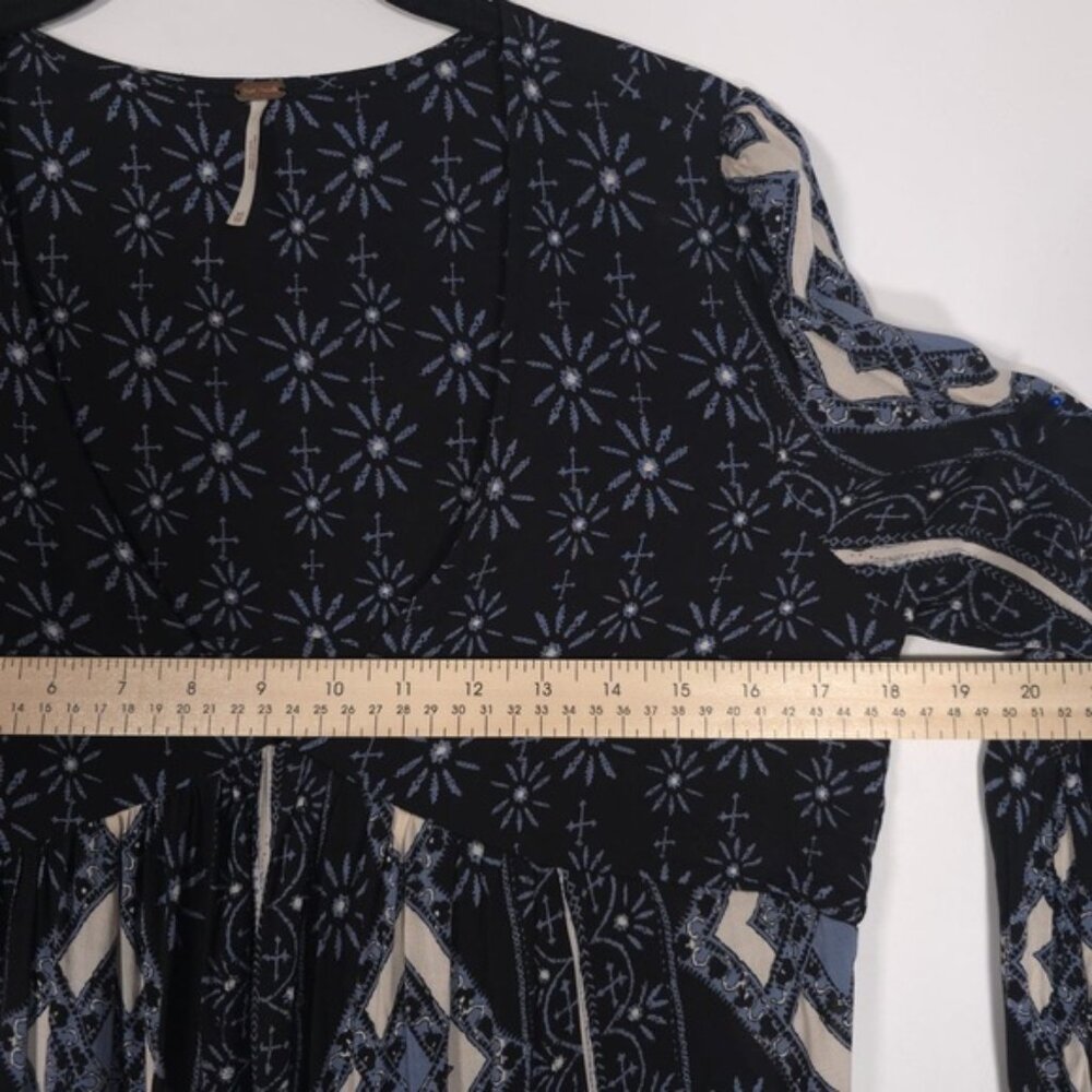 FREE‎ PEOPLE Down by the Bay TUNIC TOP MINI DRESS Peplum RAYON Size XS/TP - Picture 8 of 14